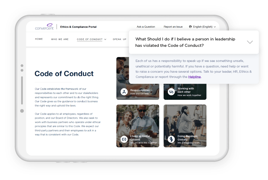 Compliance Digital Experience Product Screenshot
