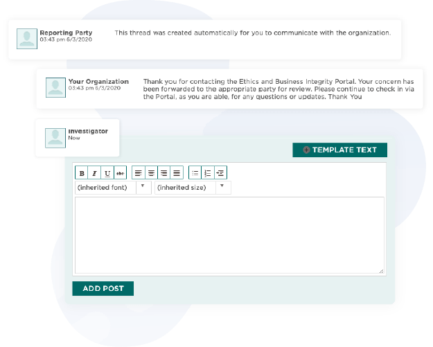 Communicate with Reporting Party Image