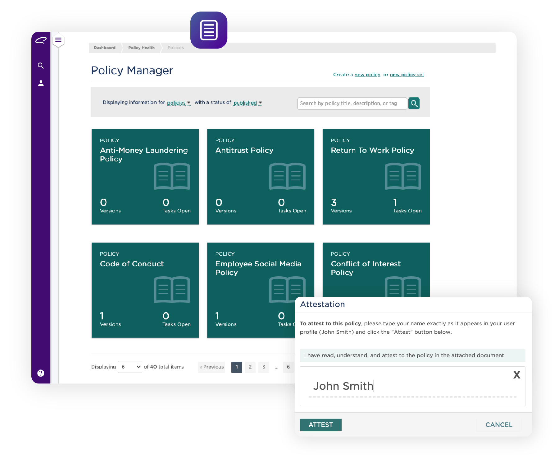 Compliance Policy Management Software Image
