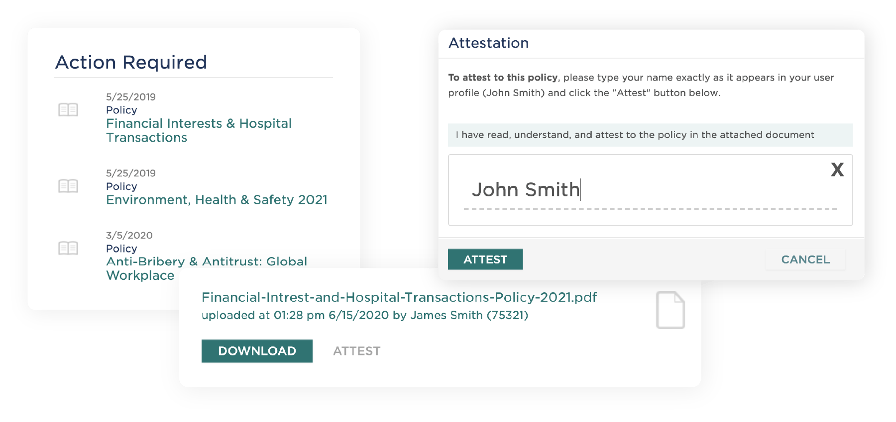 Employee Policy Attestation Experience Software